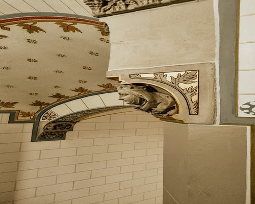 architectural details inside a traditional Hungarian bath